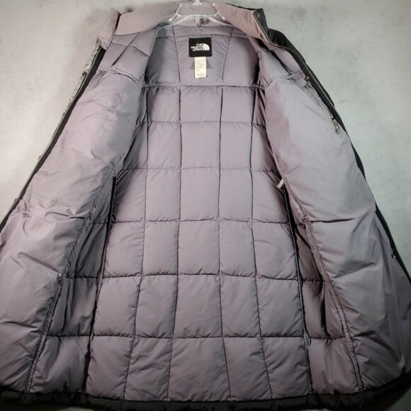 The North Face Down Puffer Jacket Womens L Black 600 Fill Metropolis Mid Length - Picture 3 of 10